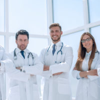 portrait of a group of doctors of the medical center